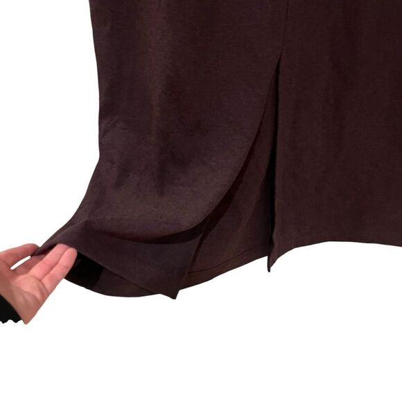 L.L. Bean deep purple v neck midi dress - Picture 7 of 9